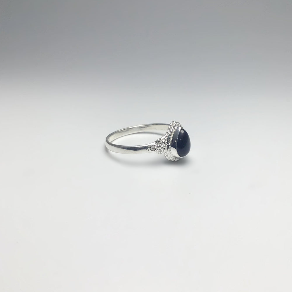 Blue Tiger Eye Ring