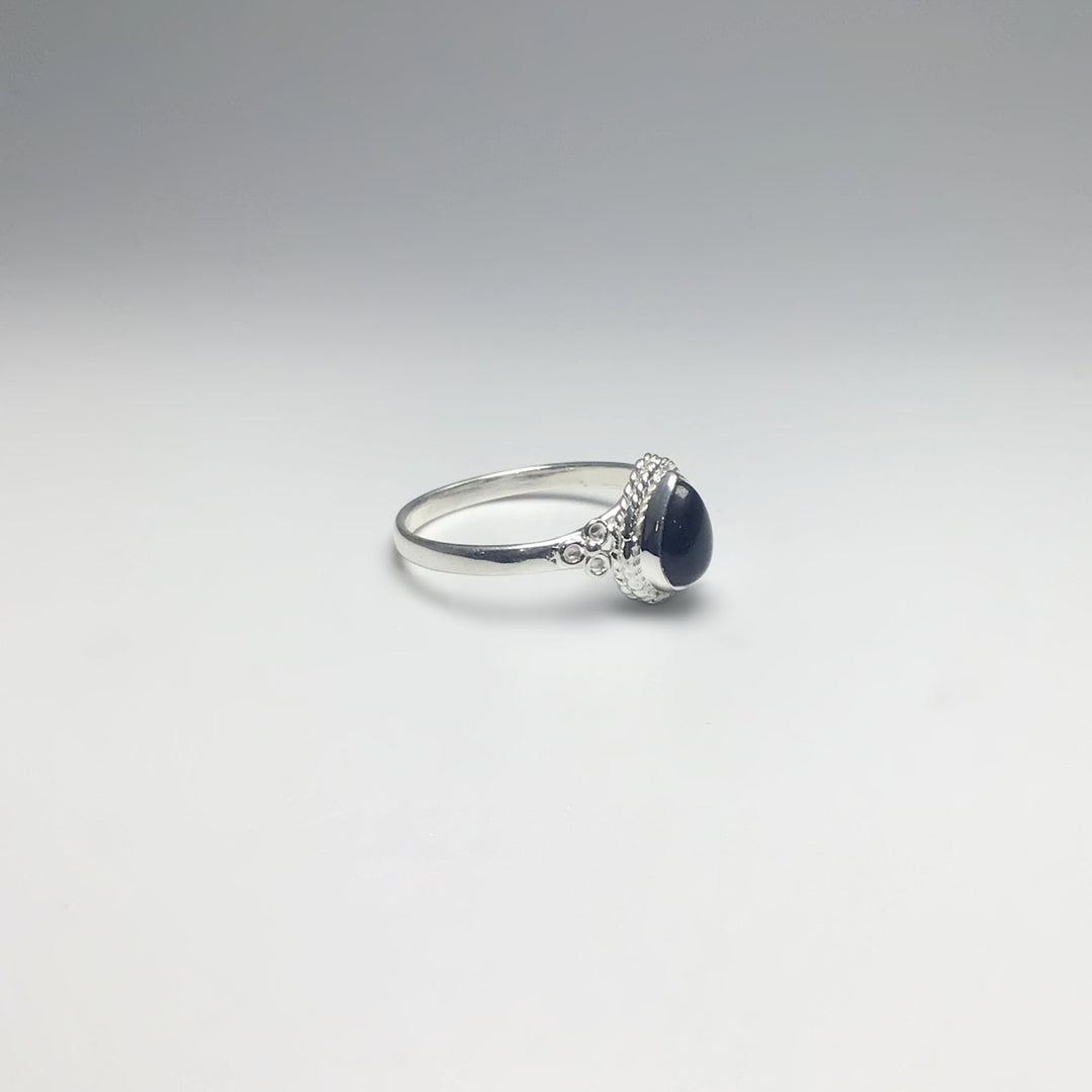 Blue Tiger Eye Ring