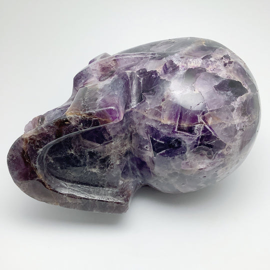 Large Chevron Amethyst Crystal Skull