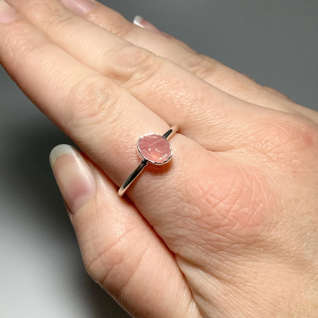 Raw Rose Quartz Ring