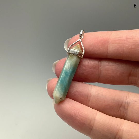 Amazonite Double Terminated Point Pendant