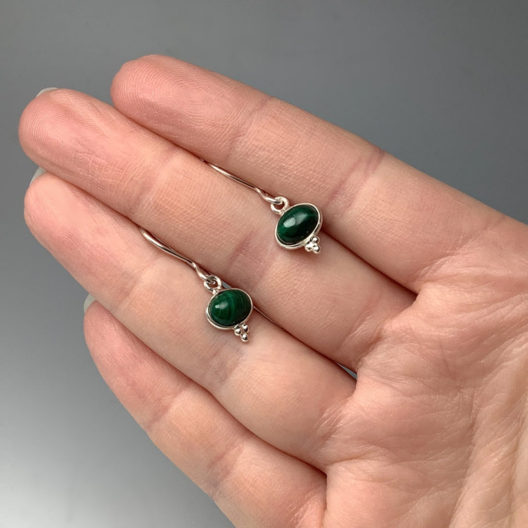 Malachite Dangle Earrings