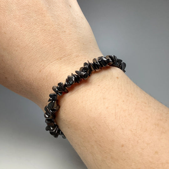 Hematite Chip Beaded Bracelet