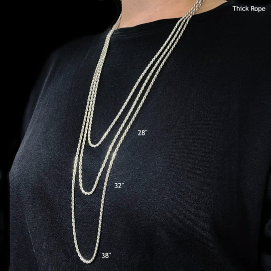 Sterling Silver Chain - Rope Style