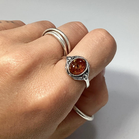 Cognac Amber Ring