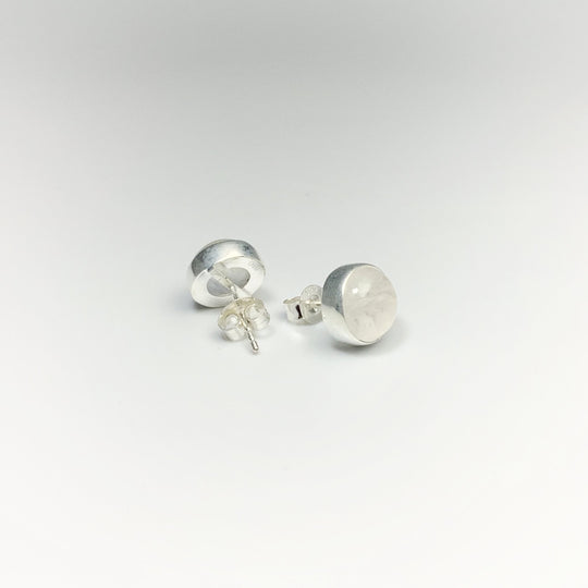 Rainbow Moonstone Stud Earrings