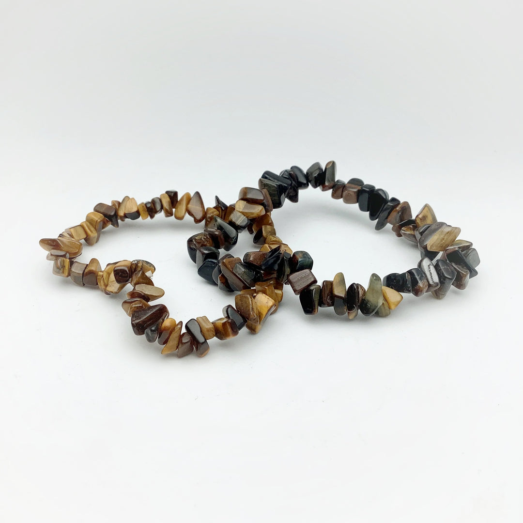 Tiger Eye Chip Beaded Bracelet