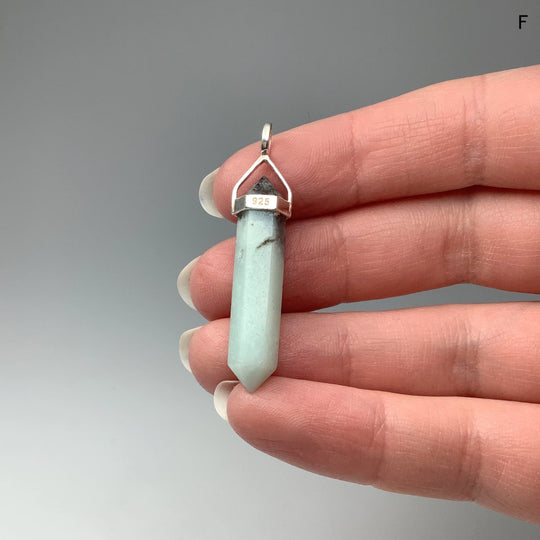 Amazonite Double Terminated Point Pendant