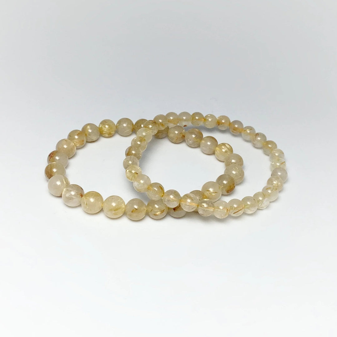 Rutilated Quartz Beaded Bracelet