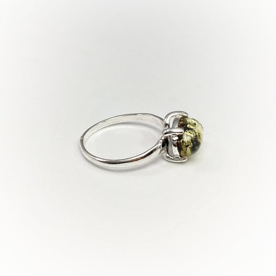 Green Amber Ring