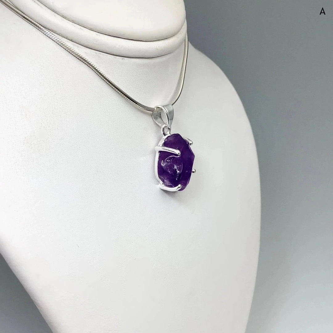 Raw Amethyst Pendant at $99 Each