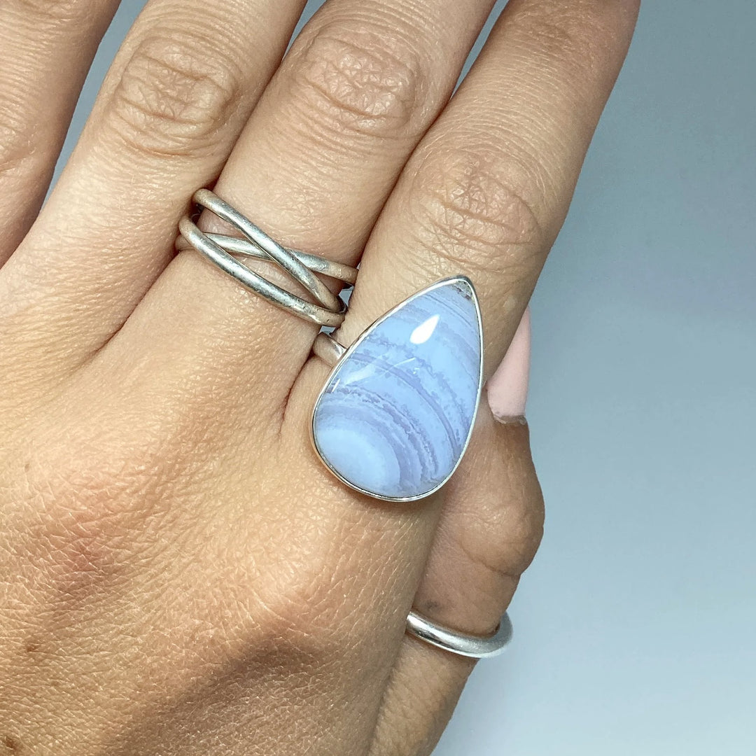 Blue Lace Agate Ring