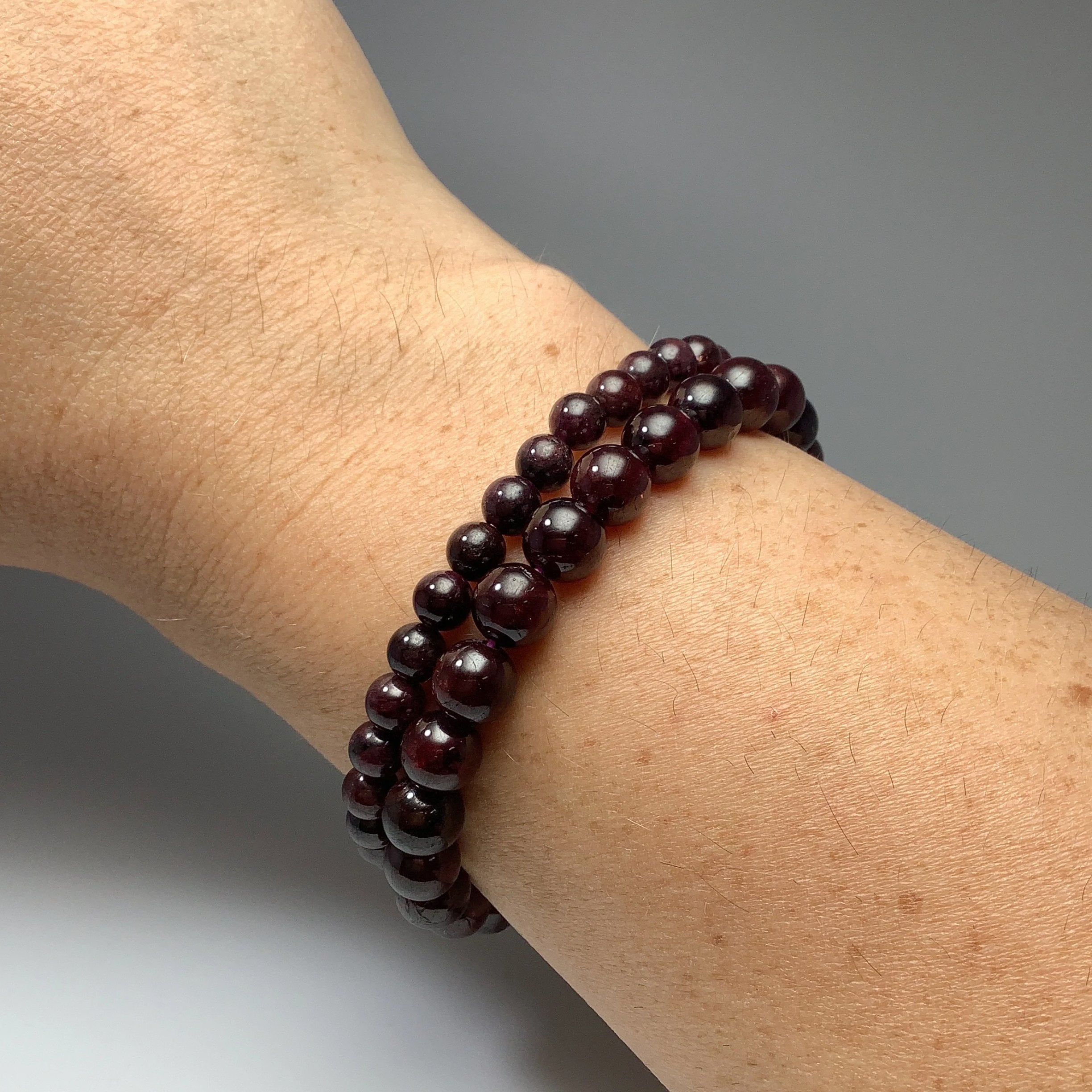 Garnet Beaded Bracelet