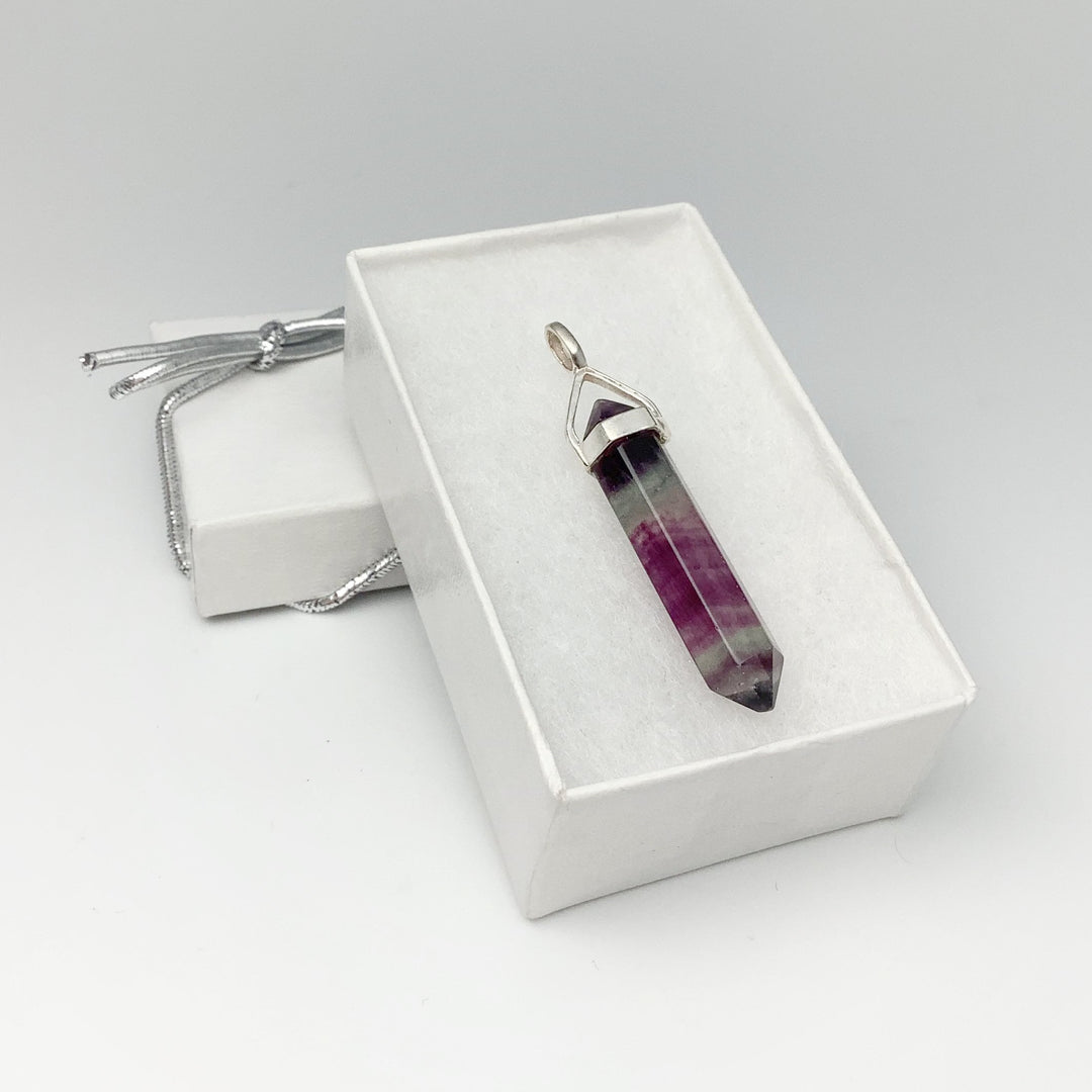 Fluorite Double Terminated Point Pendant