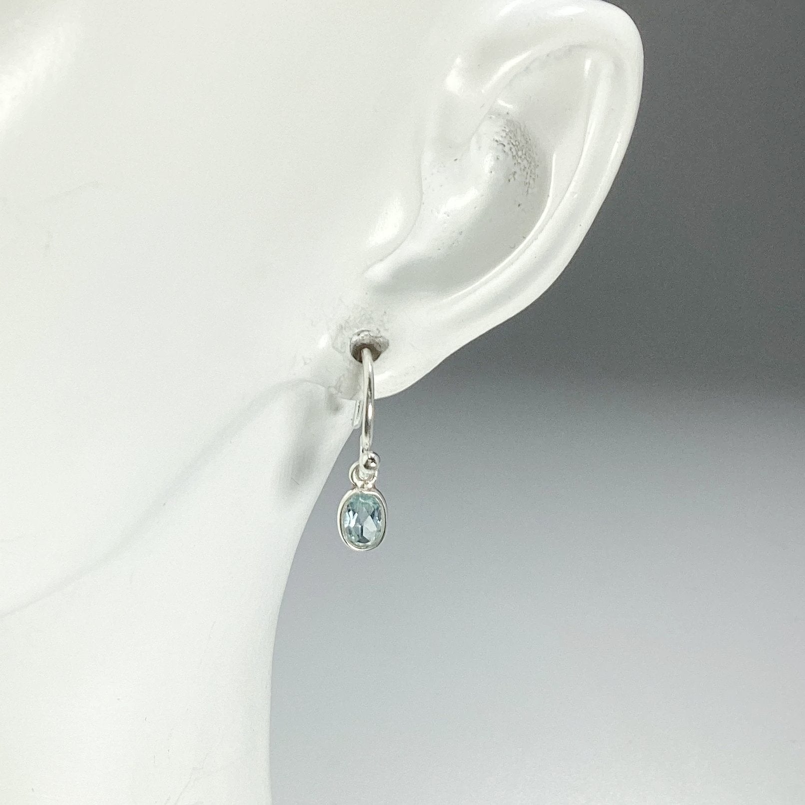 Blue Topaz Dangle Earrings