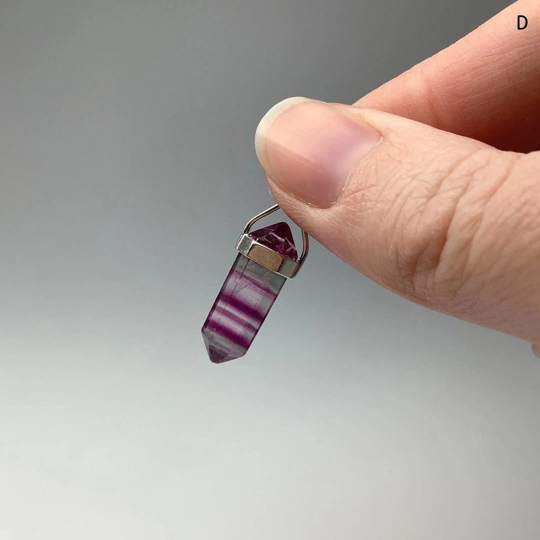 Fluorite Double Terminated Point Pendant