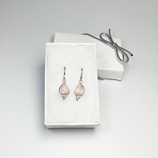 Rose Quartz Dangle Earrings