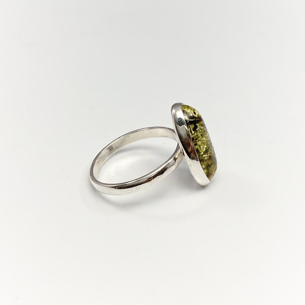 Green Amber Ring