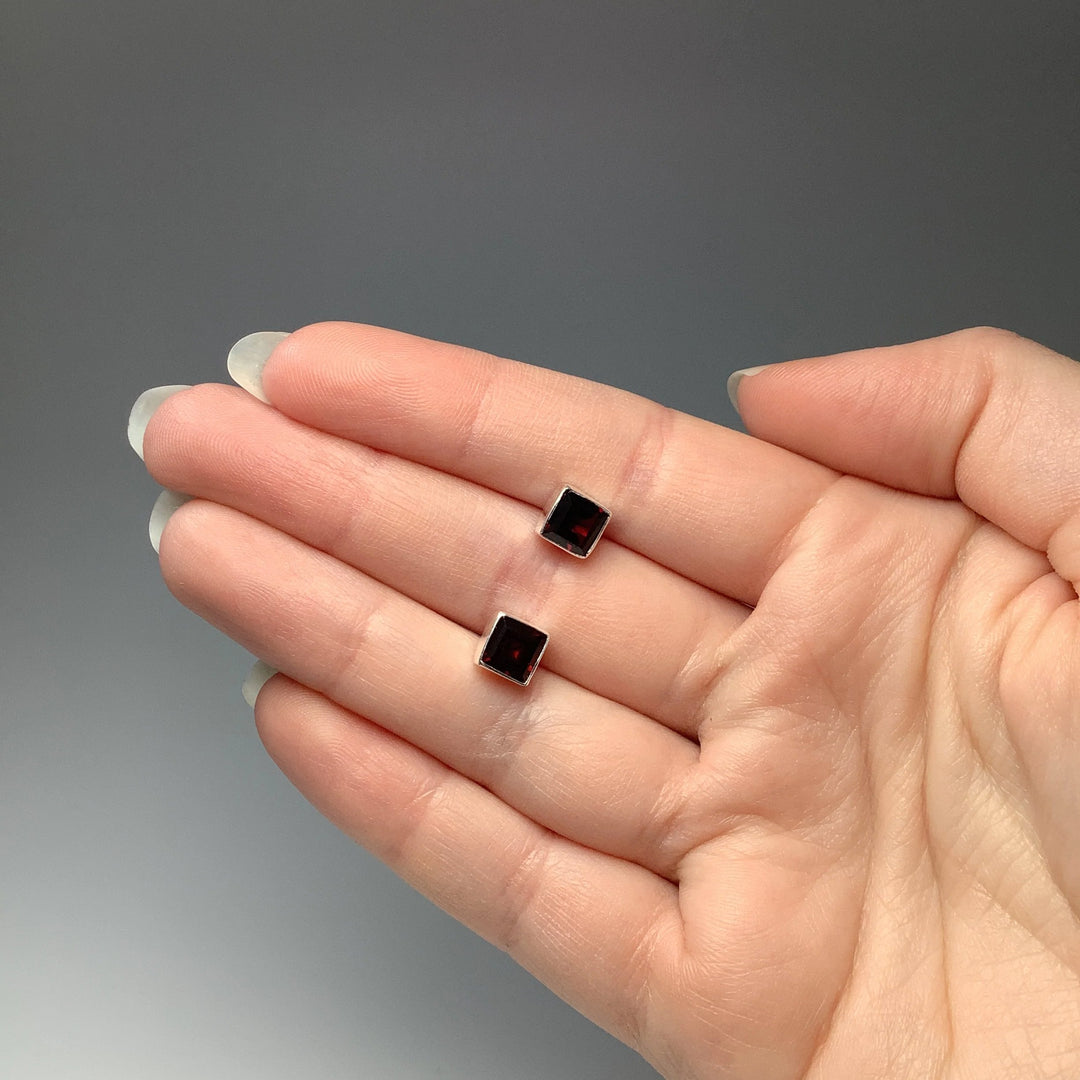 Garnet Stud Earrings