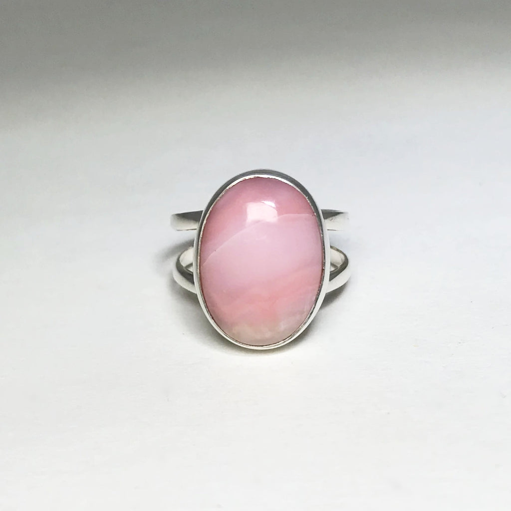 Pink Peruvian Opal Ring