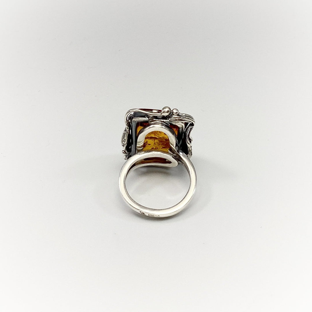 Cognac Amber Ring