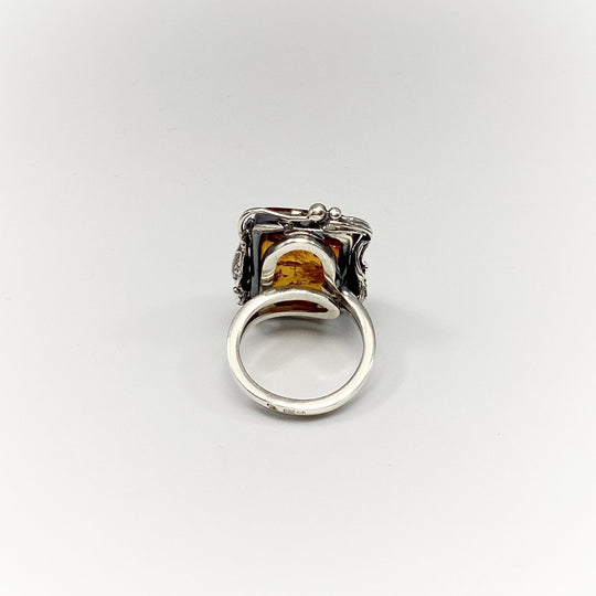 Cognac Amber Ring