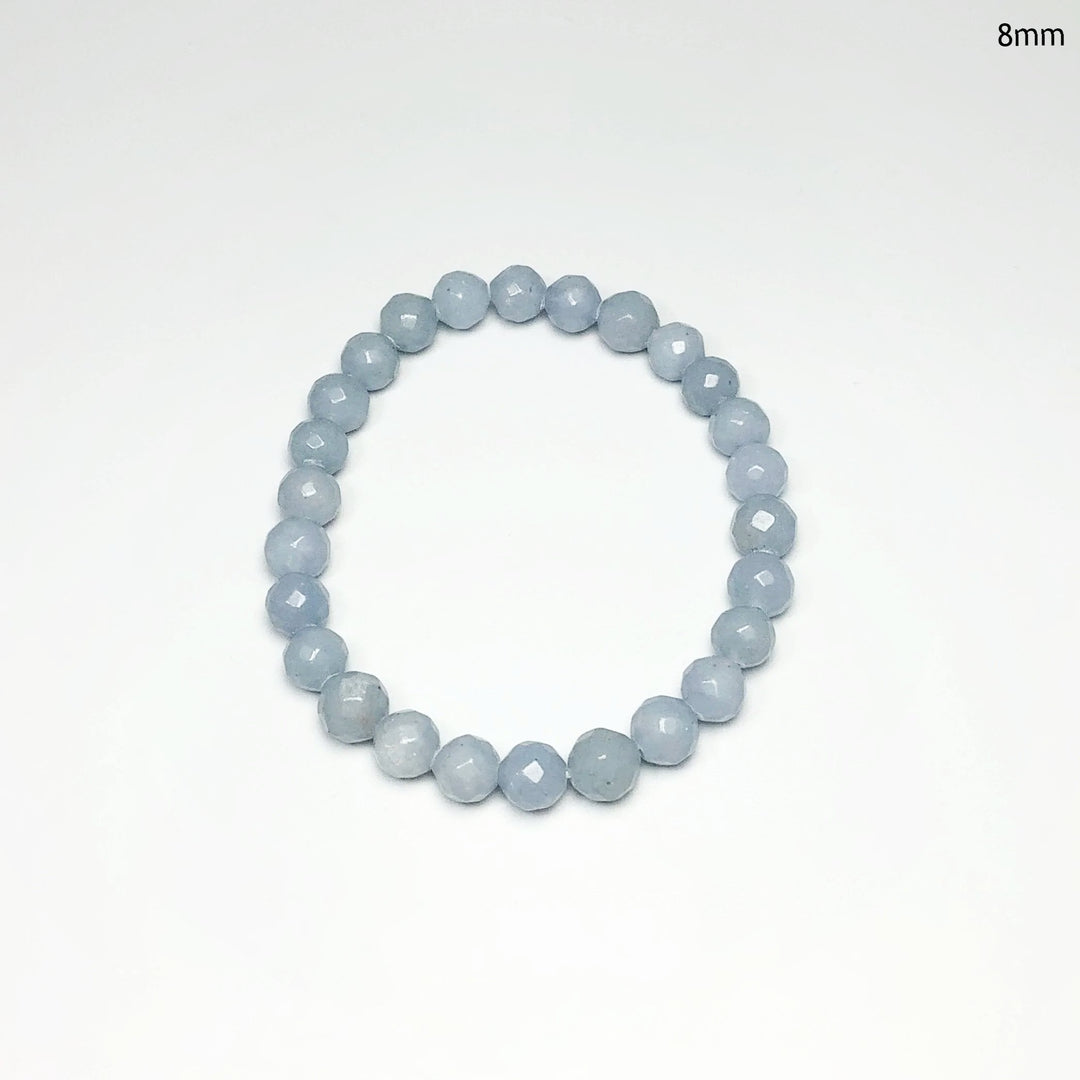 Angelite Faceted Beaded Bracelet