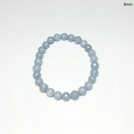 Angelite Faceted Beaded Bracelet