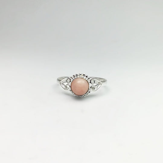 Pink Peruvian Opal Ring