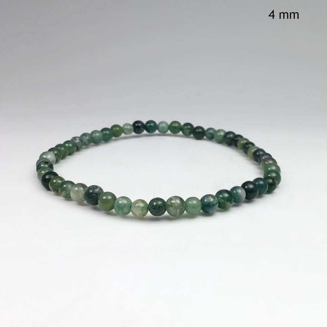 Moss Agate Beaded Bracelet