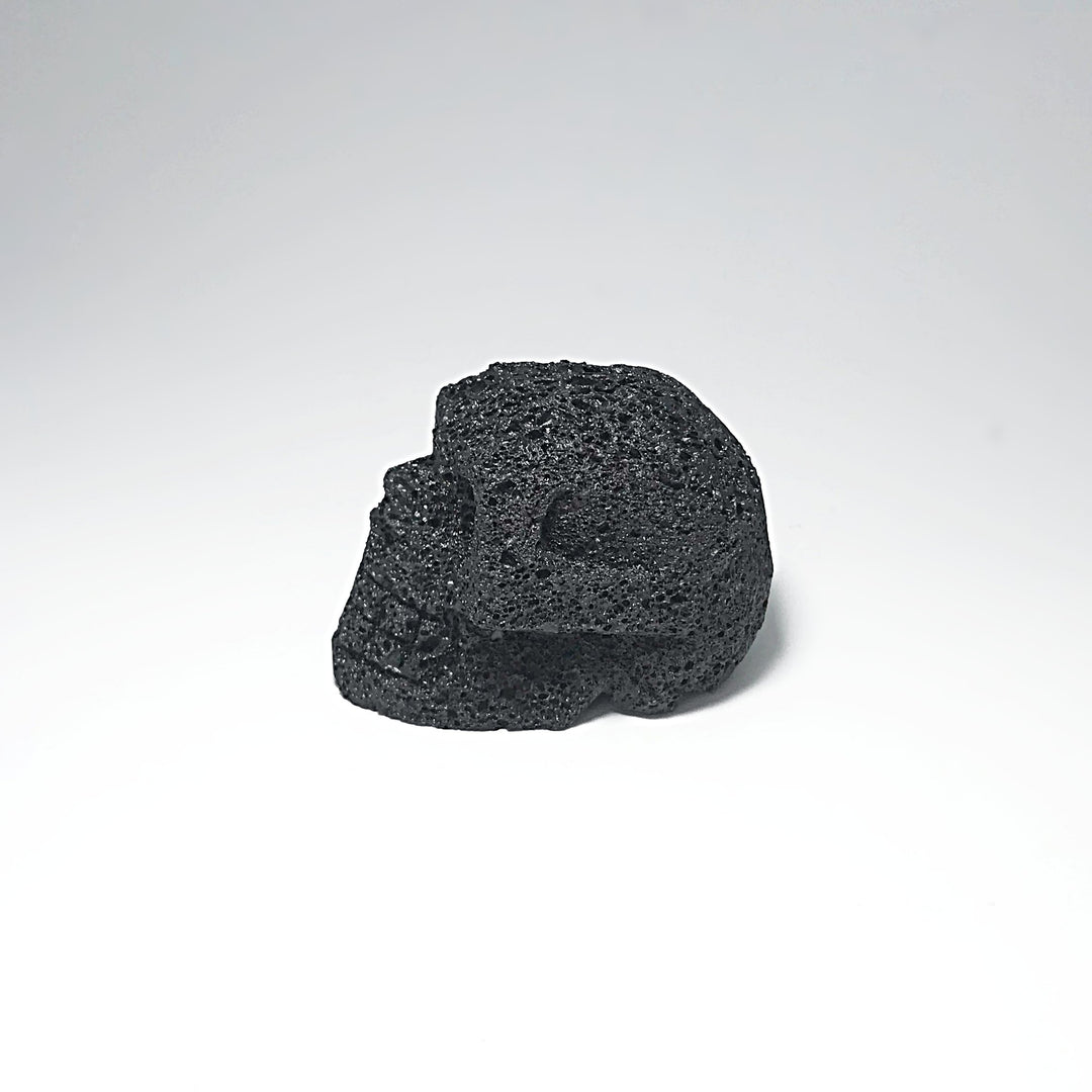 Carved Lava Stone Skull