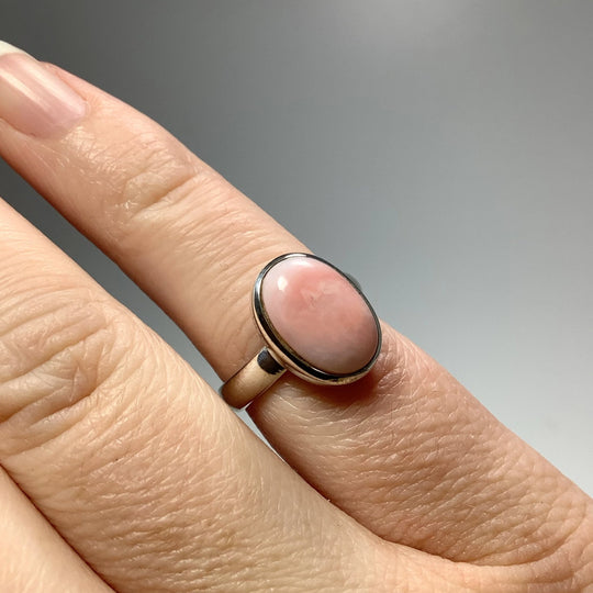 Pink Peruvian Opal Ring