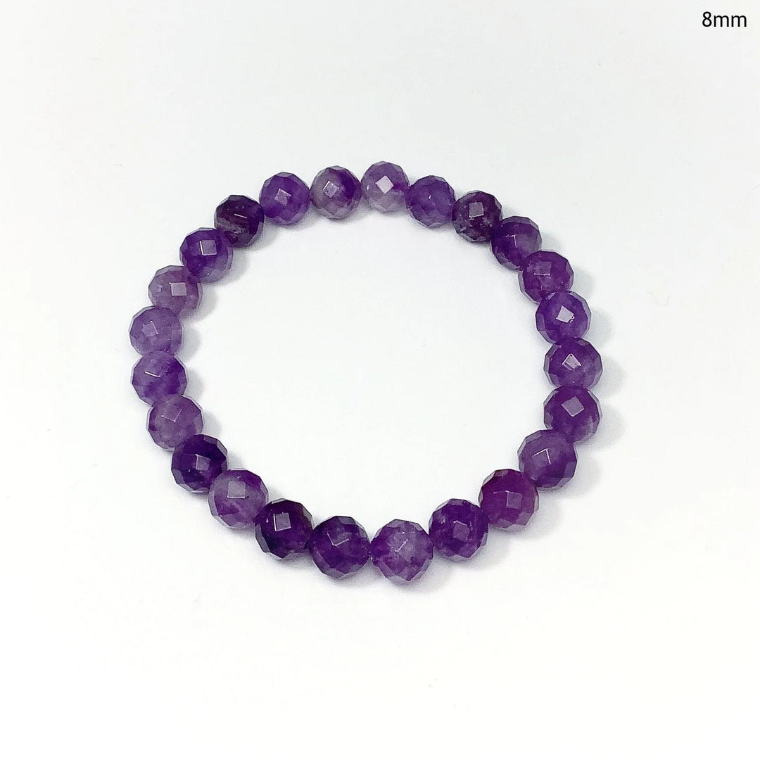 Amethyst Faceted Beaded Bracelet