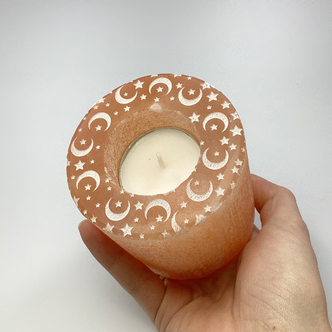 Selenite Candle Holder