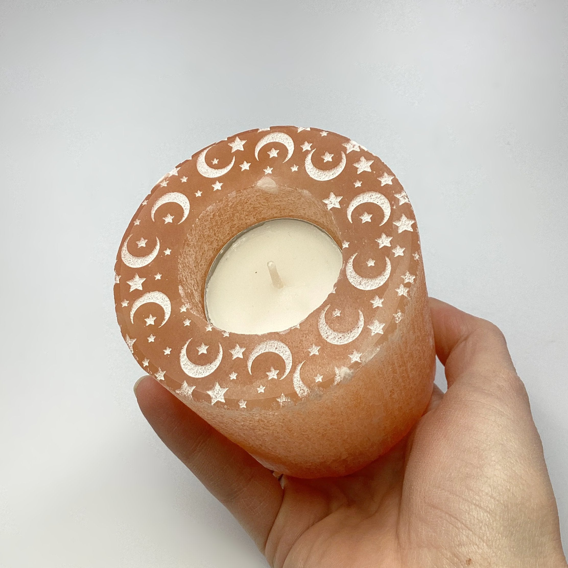 Selenite Candle Holder