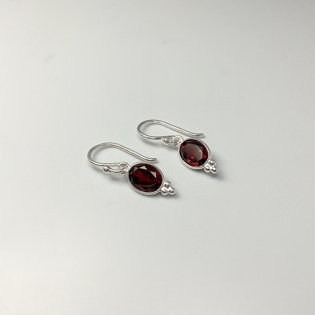 Garnet Dangle Earrings