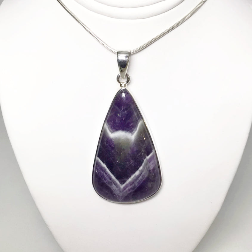 Chevron Amethyst Pendant