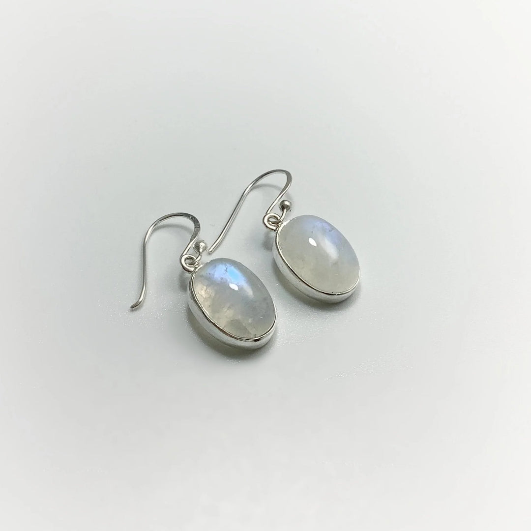 Rainbow Moonstone Dangle Earrings