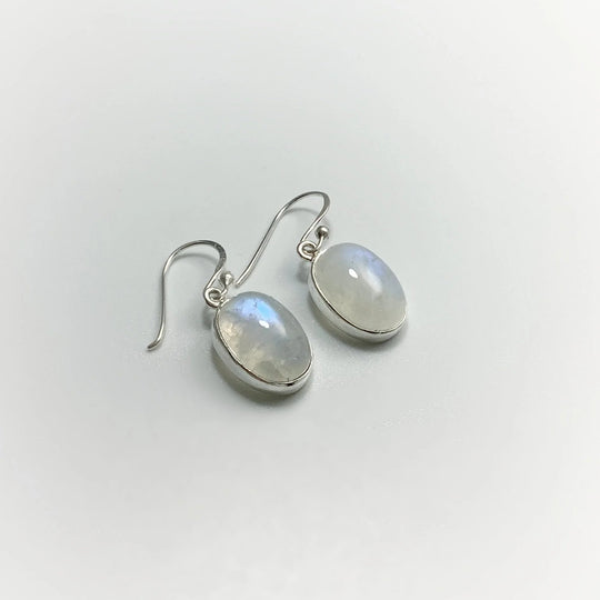 Rainbow Moonstone Dangle Earrings