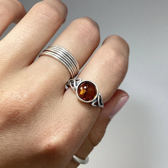 Cognac Amber Ring