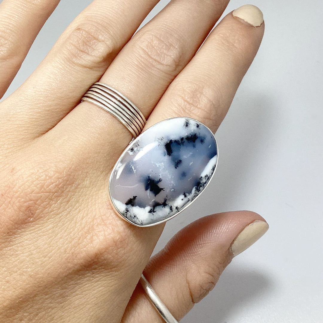 Dendritic Opal Ring