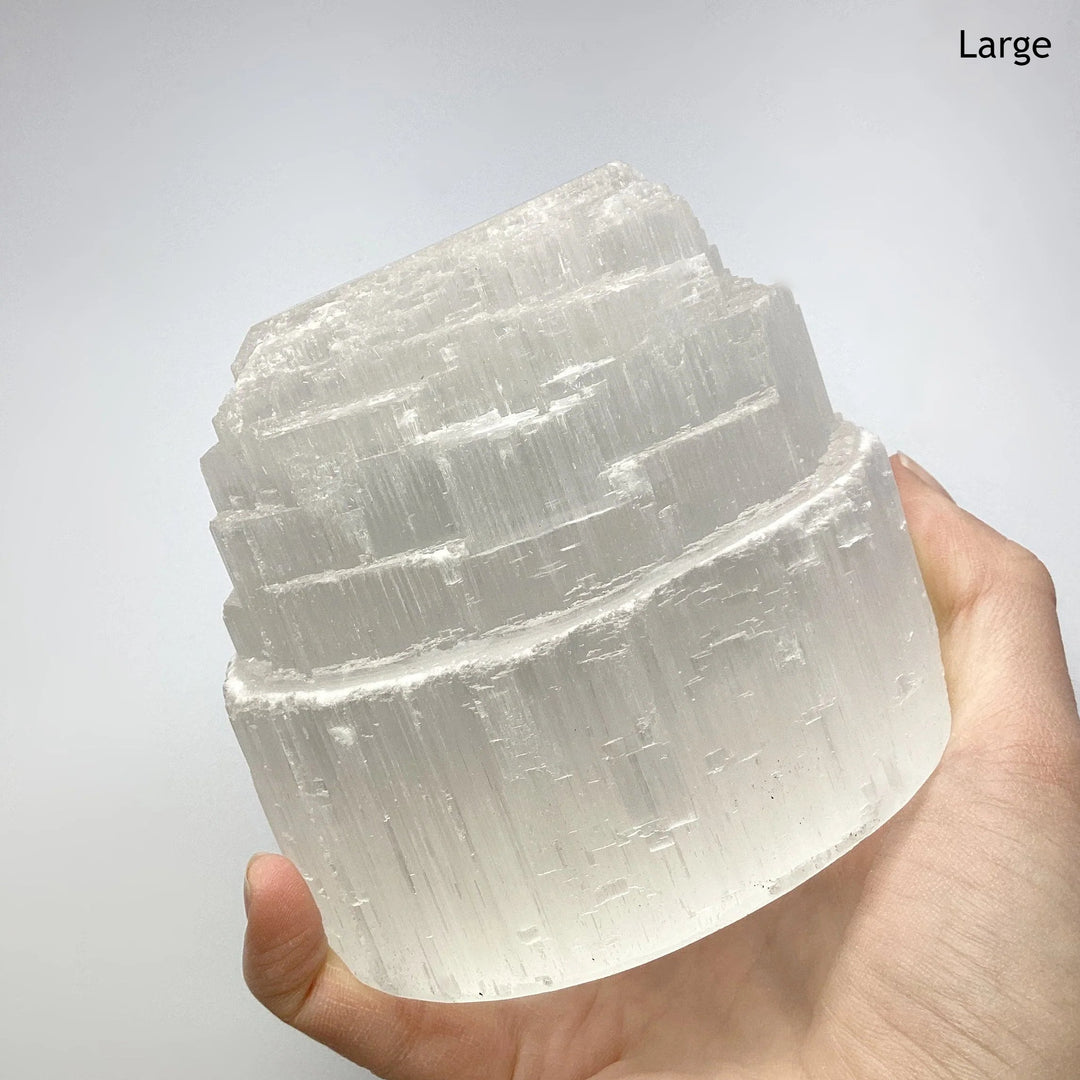 Selenite Candle Holder