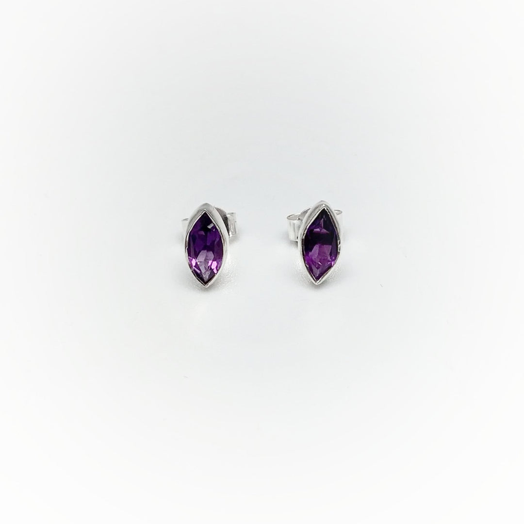 Amethyst Stud Earrings