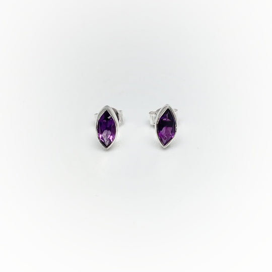 Amethyst Stud Earrings