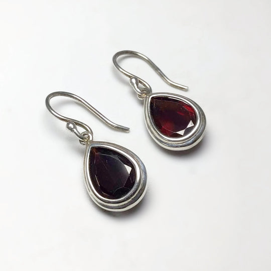 Garnet Dangle Earrings