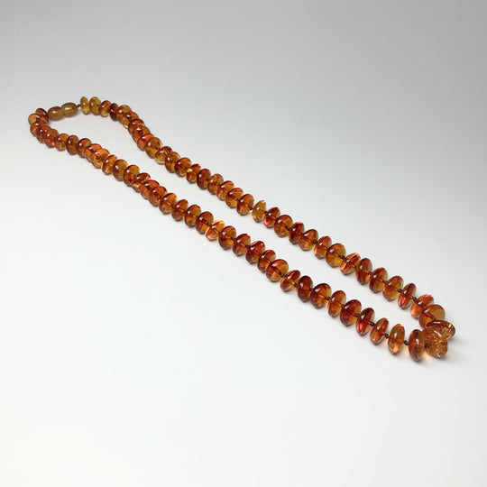 Cognac Amber Beaded Necklace