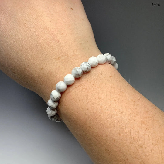 Howlite Faceted Beaded Bracelet