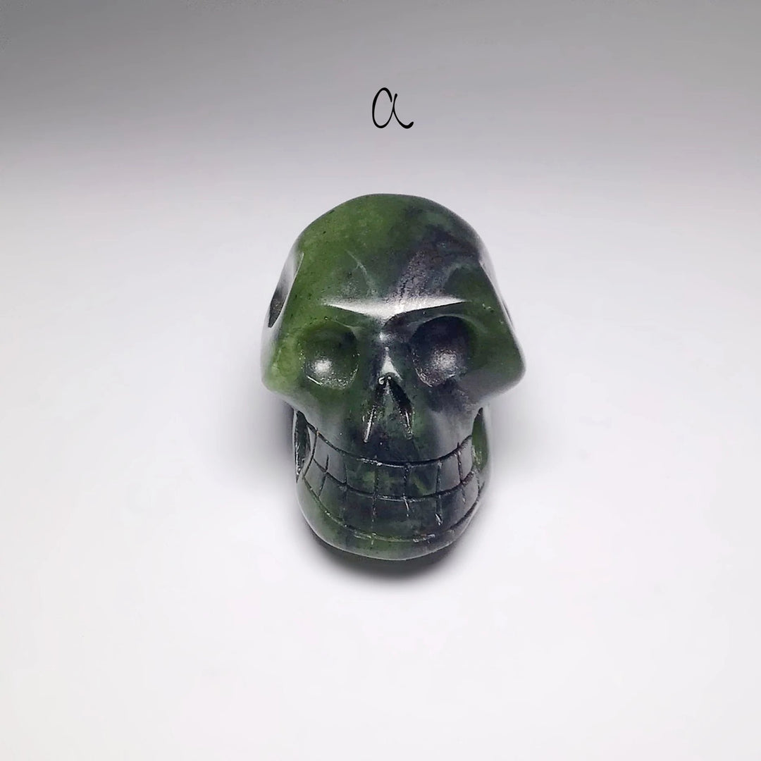 Carved Canadian Jade Skull