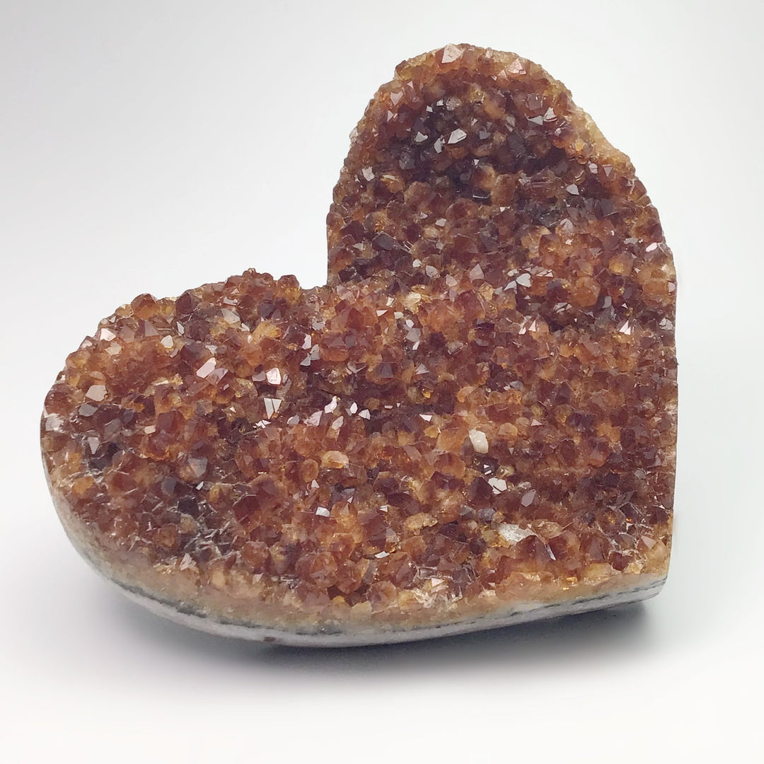 Citrine Druze Cluster Heart On Stand