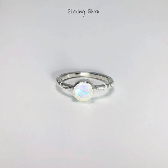 Rainbow Moonstone Ring